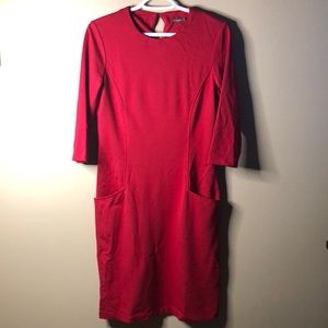 J McLaughlin red midi dress